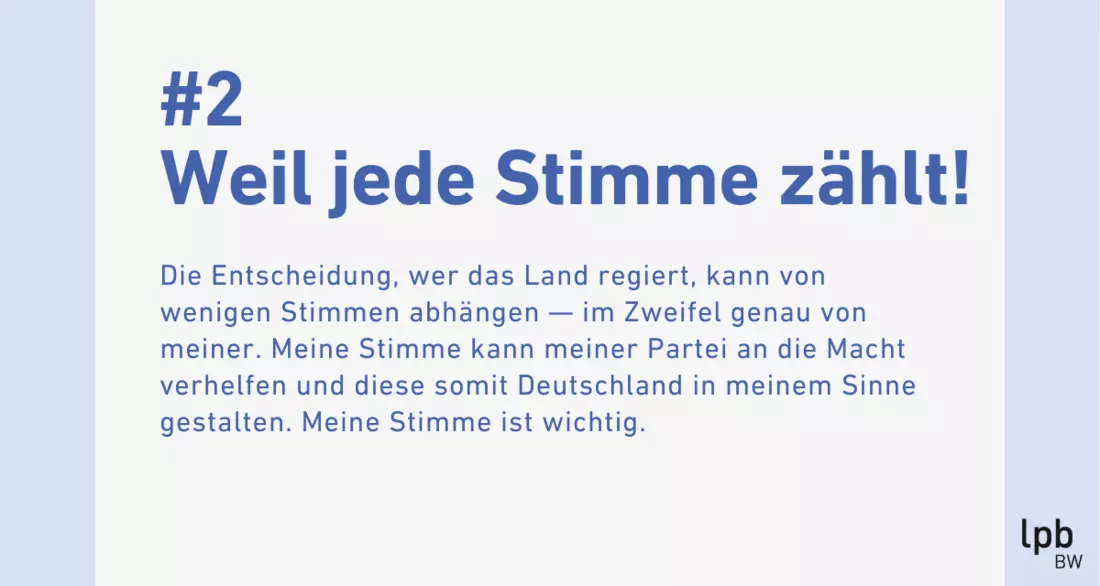 9 Gründe zu wählen