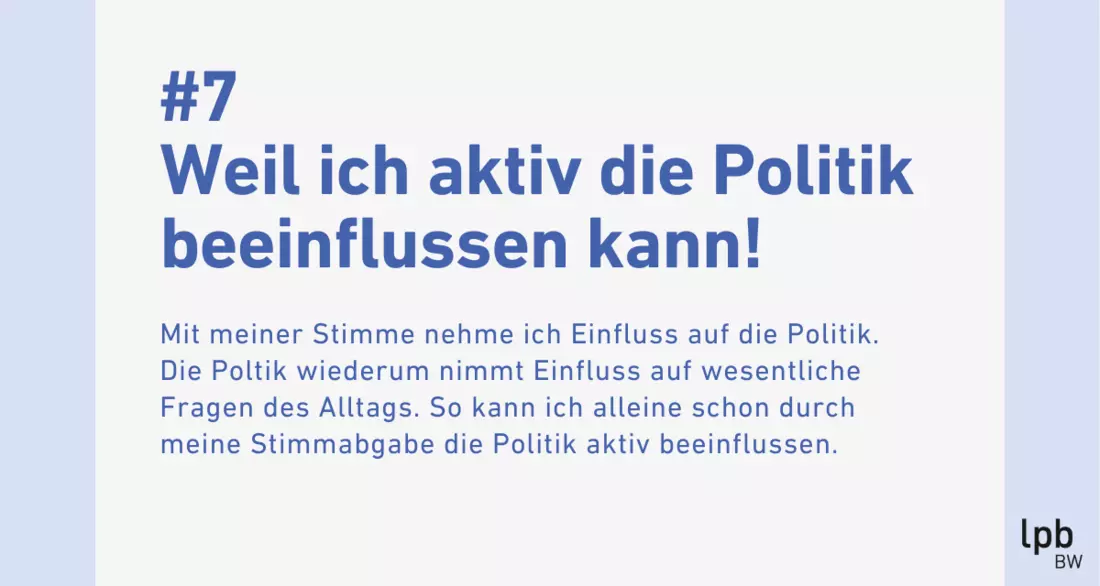 9 Gründe zu wählen