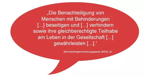 Behindertengleichstellungsgesetz § 1. Foto: LpB.