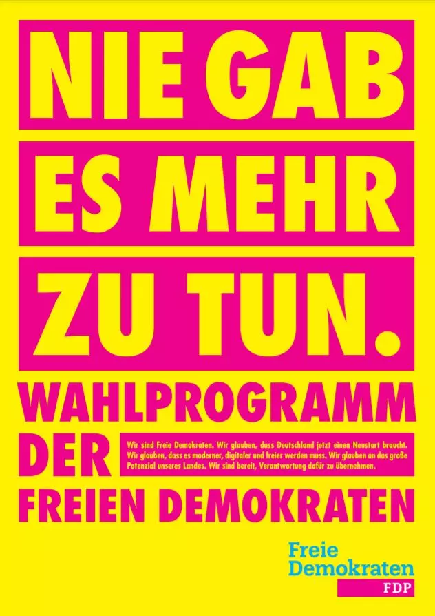FDP Wahlprogramm 2021 Titelbild. 
