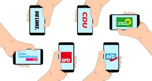 Symbolbild Smartphones. Grafik: LpB BW/Canva Symbolbild Smartphones. Grafik: LpB BW/Canva