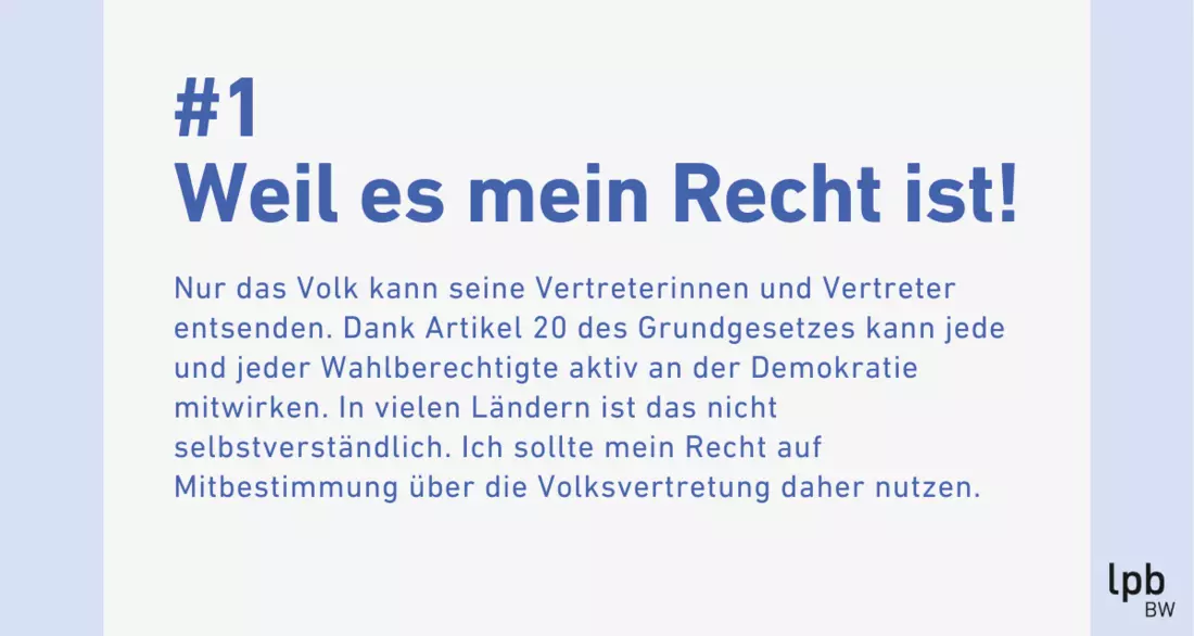 9 Gründe zu wählen