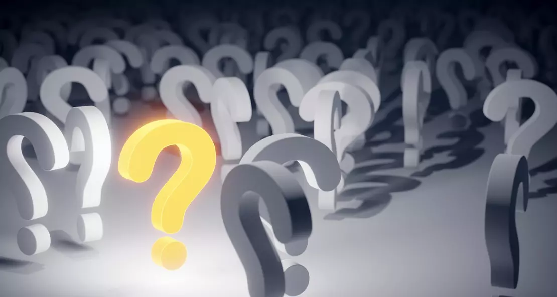 Viele Fragezeichen durcheinander