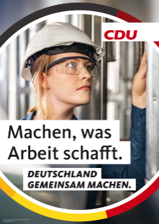 CDU-Wahlplakat. Quelle: CDU/Markus Schwarze